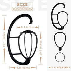Dreamlover hanger supporting a long wig to speed air-drying benefit