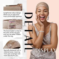 Dreamlover in-use image applying band under lace-front wig for stable wear