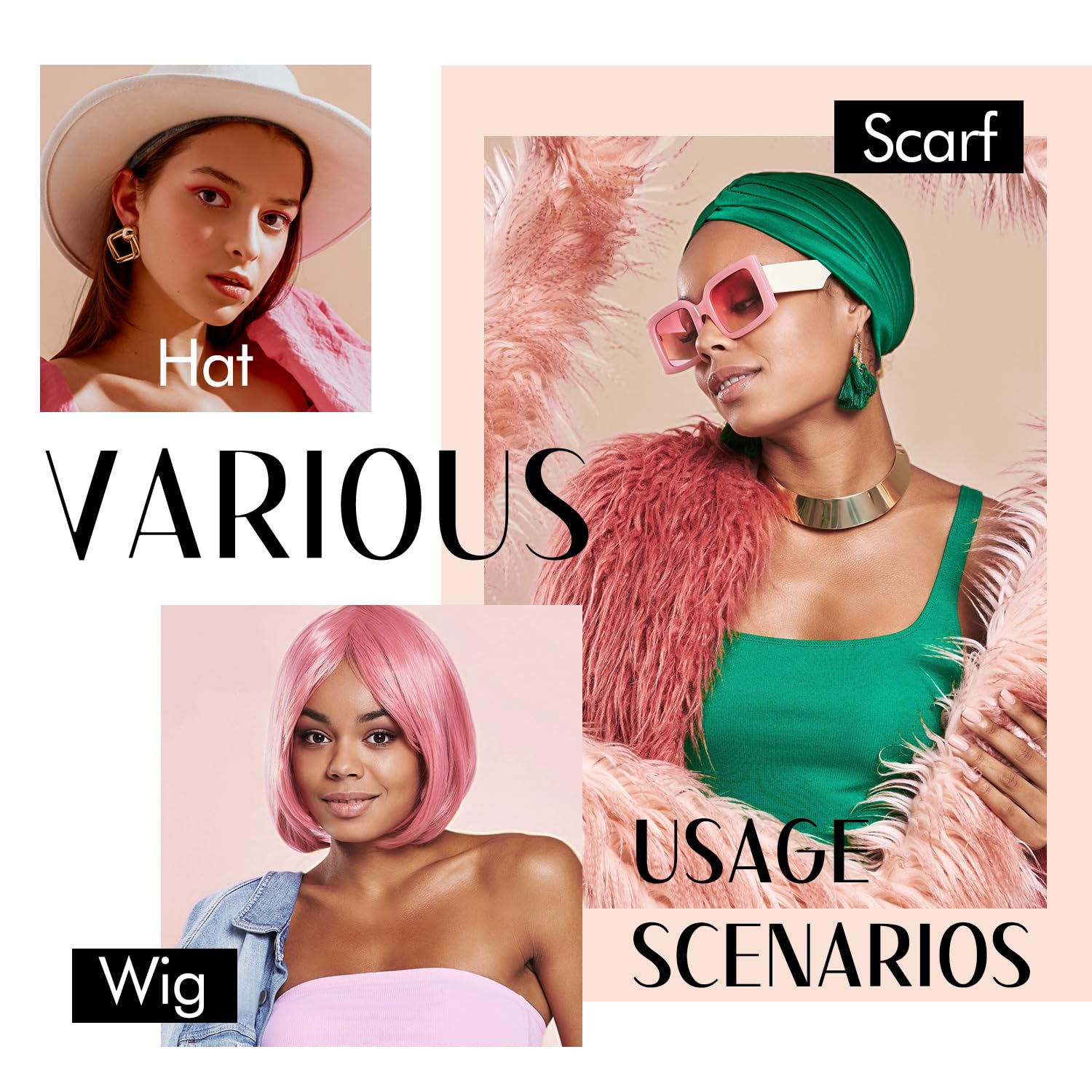 Dreamlover size comparison on head model illustrating extra-wide coverage and fit