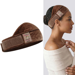 Dreamlover brown wig grip front view showing full-length coverage and secure hold