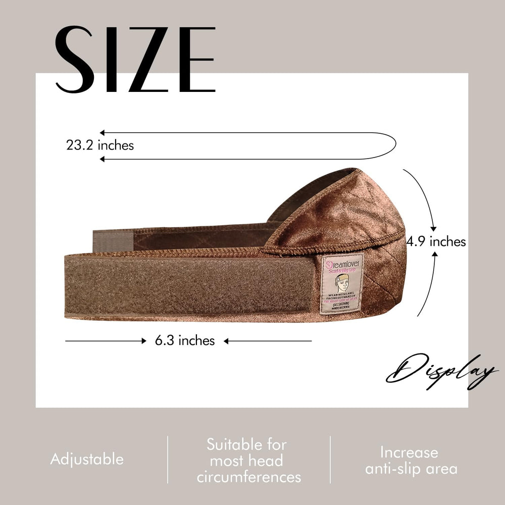 Dreamlover wig grip placed under wig in lifestyle setting for discreet secure wear