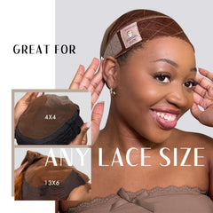 Dreamlover close-up of widened area highlighting extra grip coverage for lace fronts