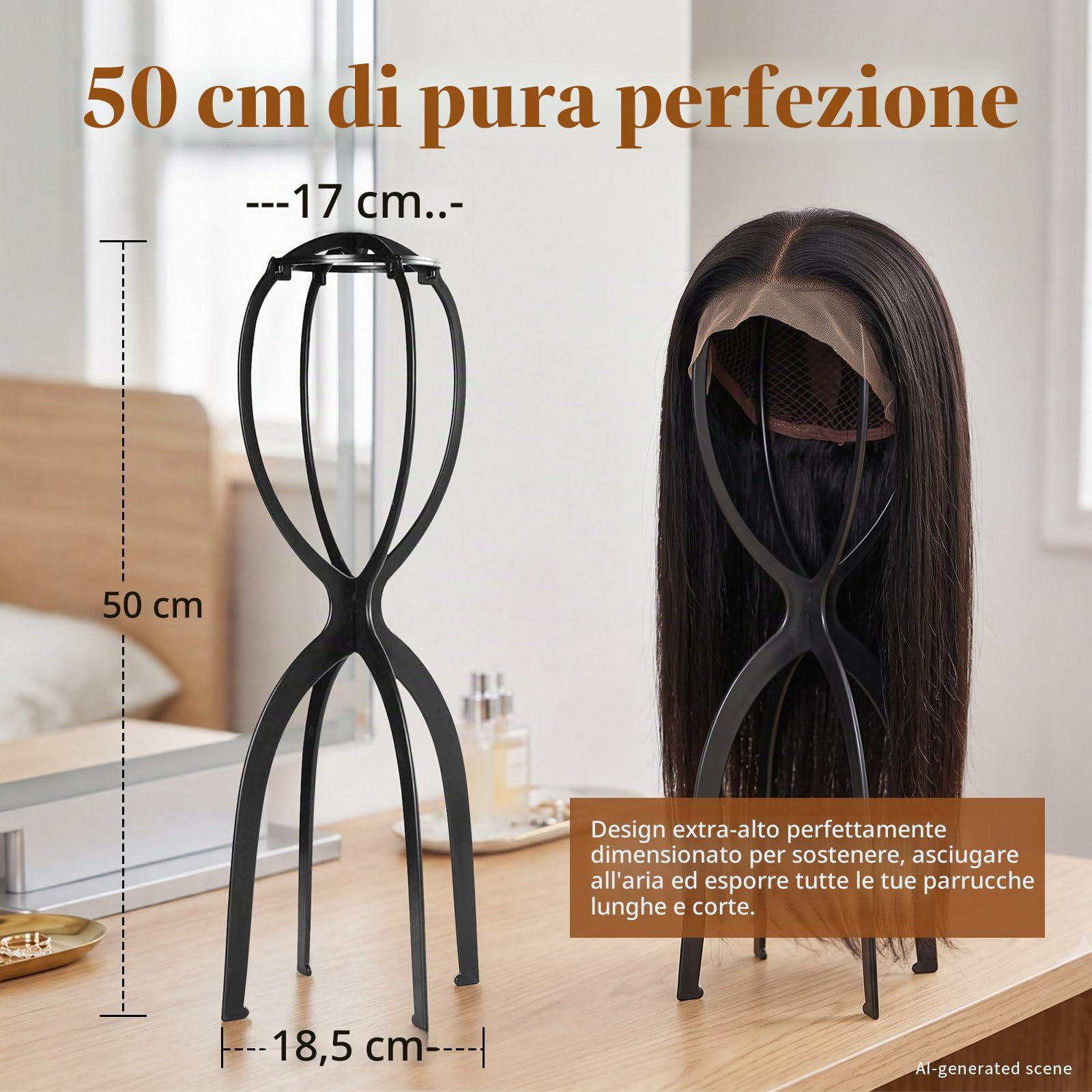 Dreamlover stand next to ruler to show 19.7-inch height and true scale