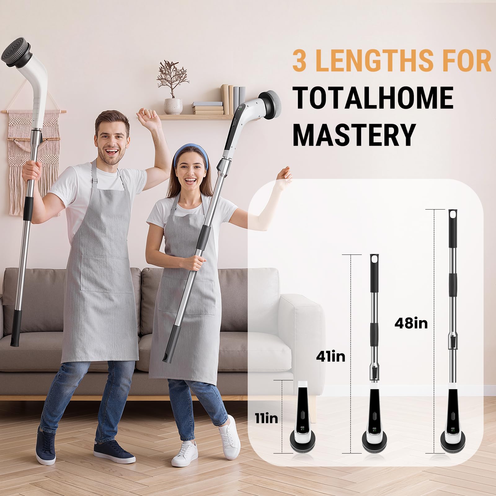 dreazu extended retractable handle in use enabling reach without bending