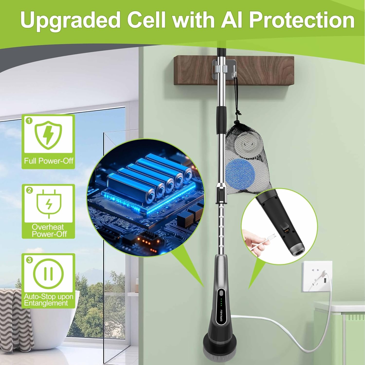dreazu scrubber in bathroom use cleaning tile grout with standing comfort