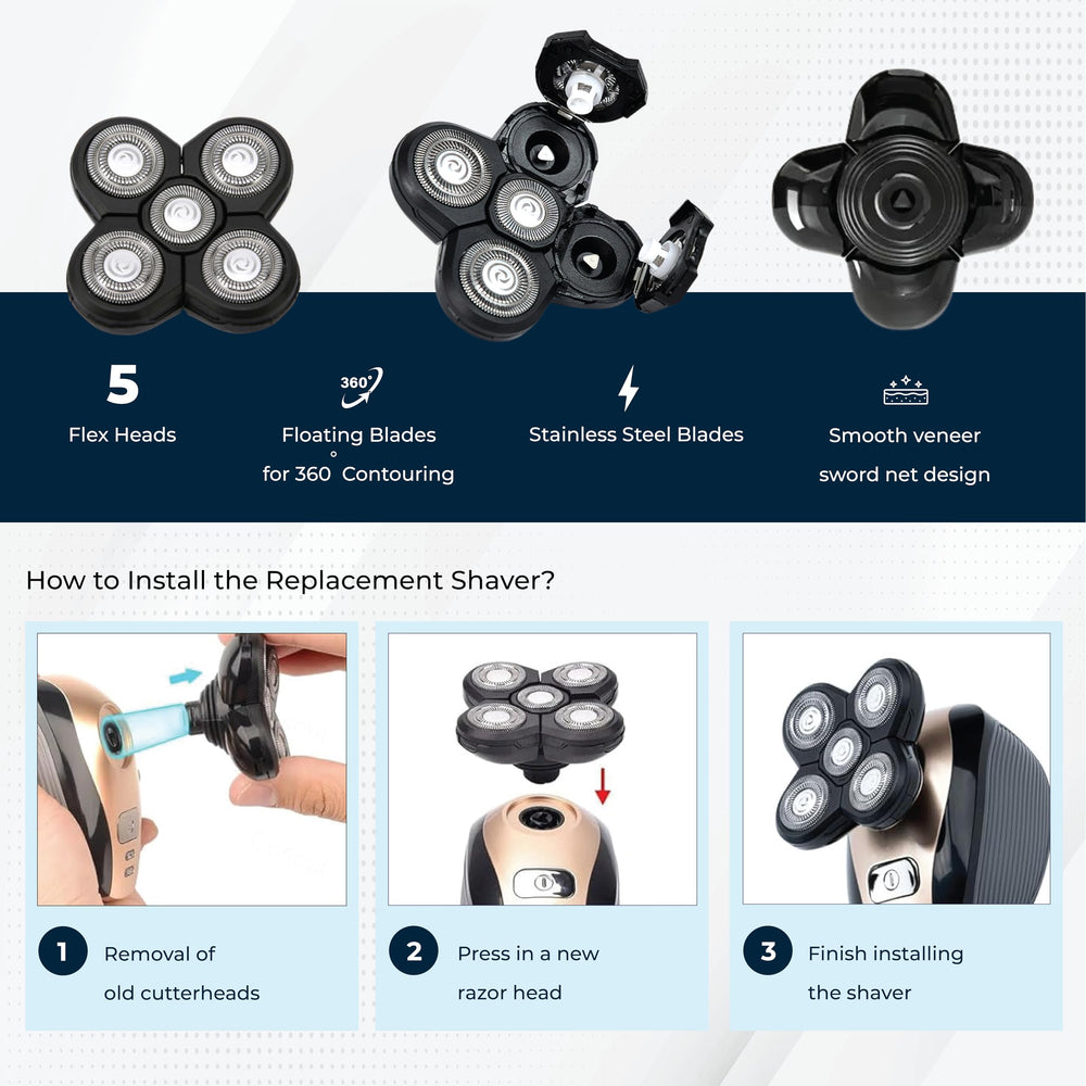 DREBIG replacement head beside a coin showing compact size for easy storage and portability