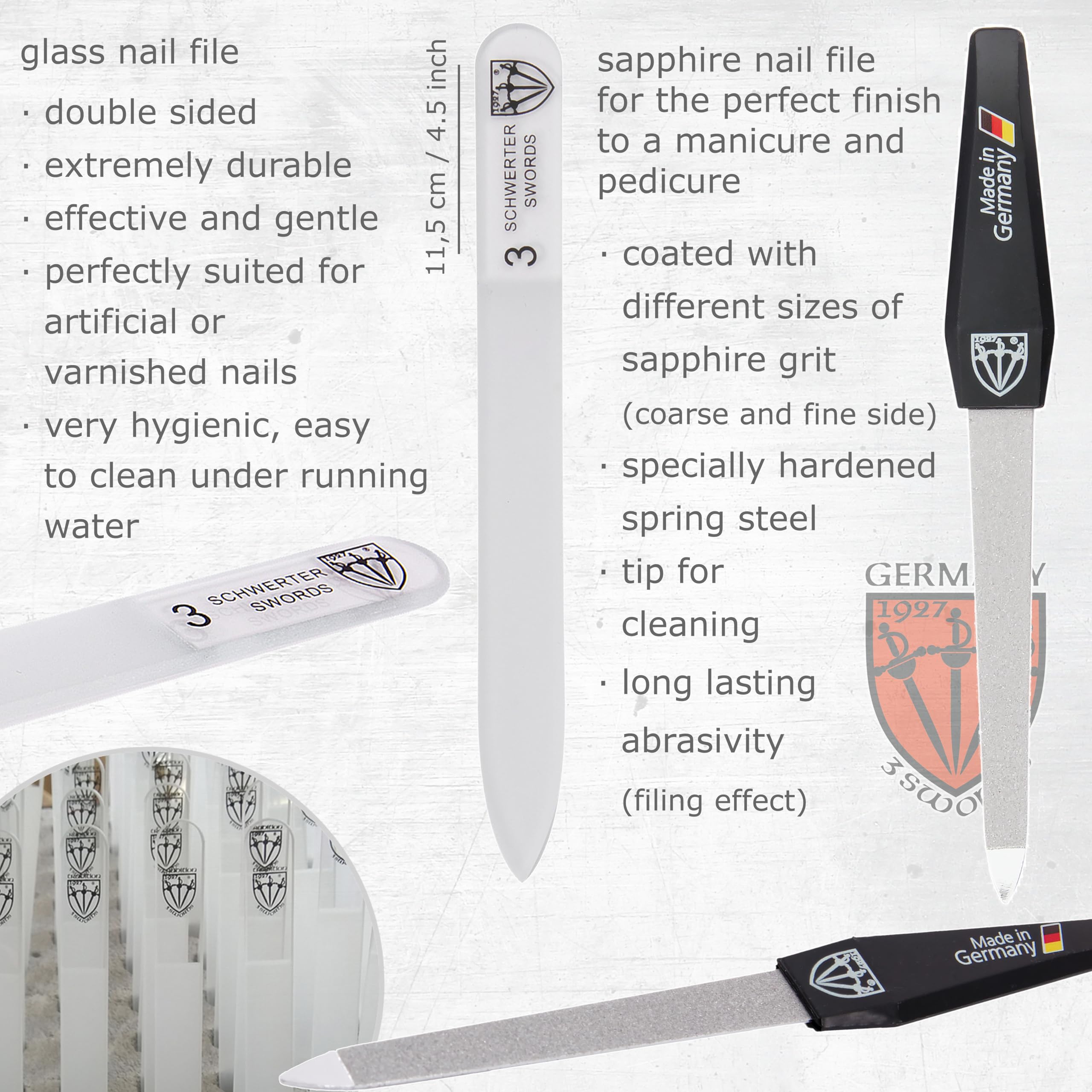 Drei Schwerter detail of finger and toe clippers providing durable trimming