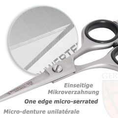 Drei Schwerter scissors arranged open in case for safe storage