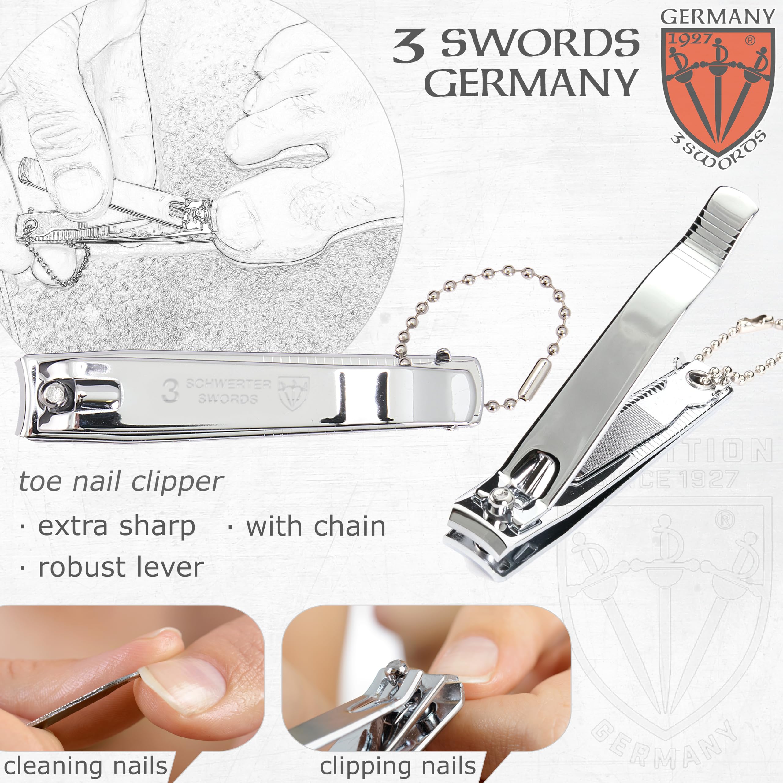 Drei Schwerter tweezers close-up showing precise tips for accurate removal