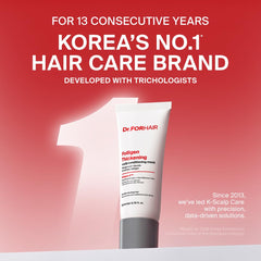 DR.FORHAIR back label close-up highlighting ingredient details and usage benefits