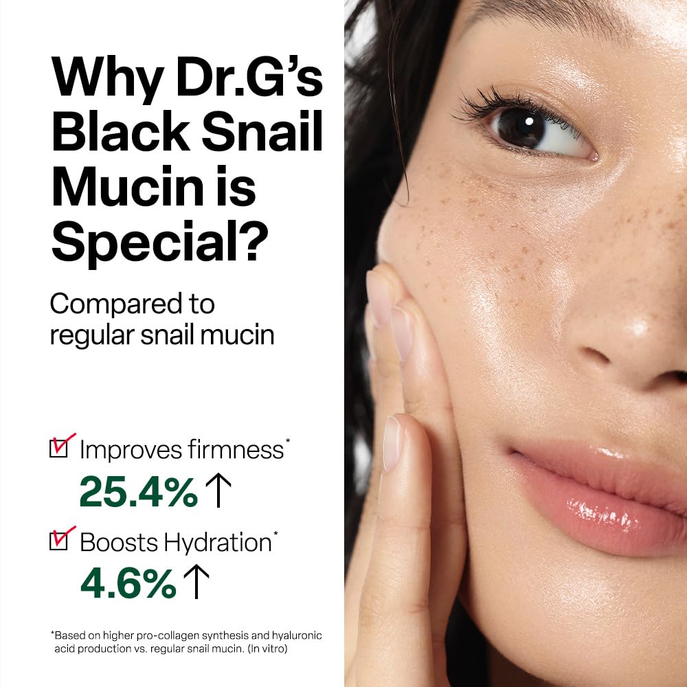 Dr.G label close-up emphasizing dermatologist-backed formulation benefits