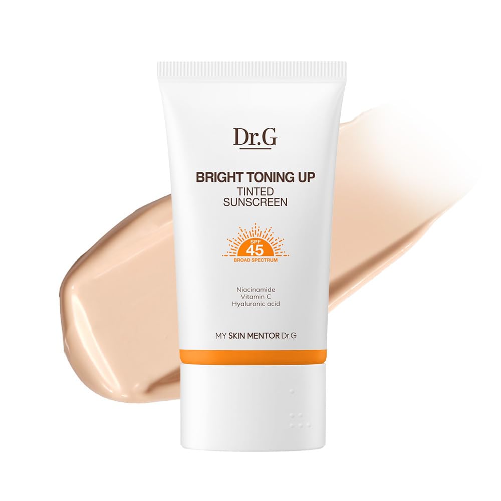 Dr.G front packaging showing compact tinted sunscreen for easy use and travel