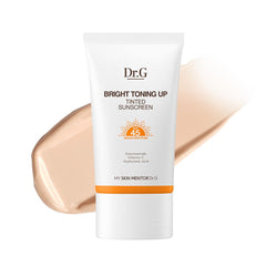 Dr.G front packaging showing compact tinted sunscreen for easy use and travel