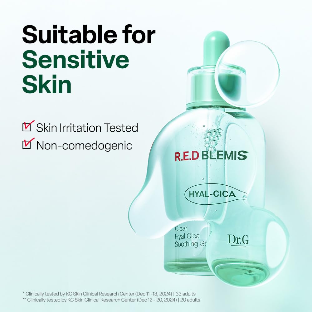 Dr.G serum droplet texture close-up demonstrating lightweight hydration