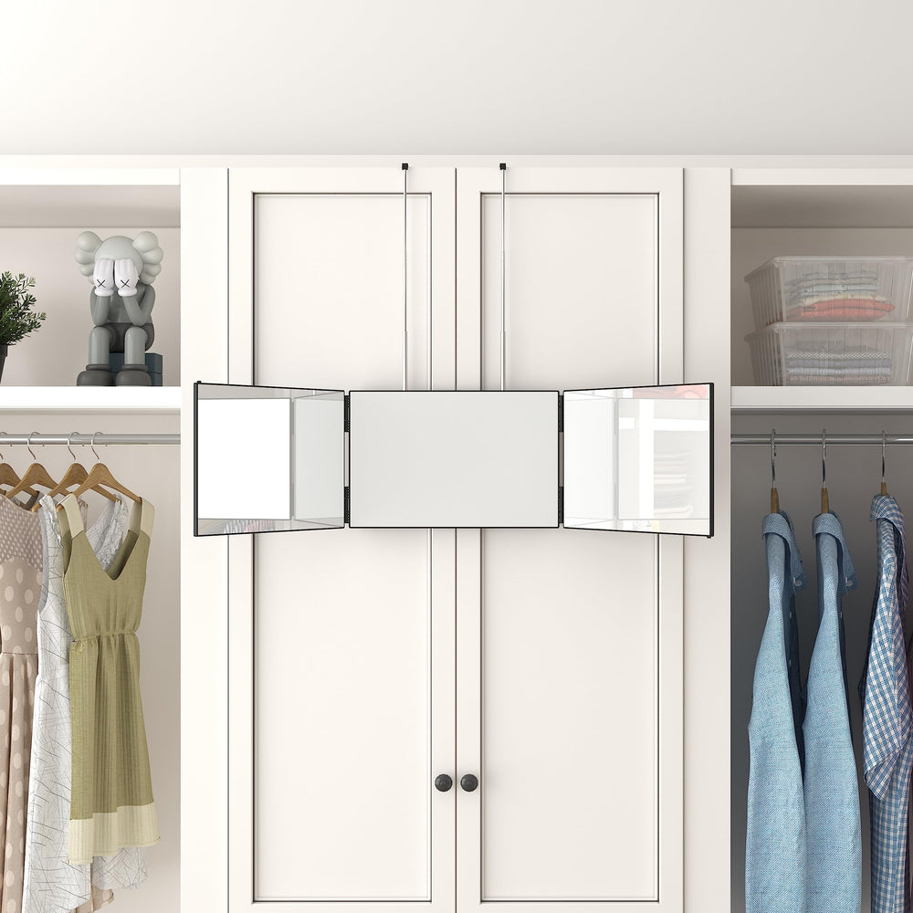 Dripex hanging on door showing no-damage hook and convenience benefit