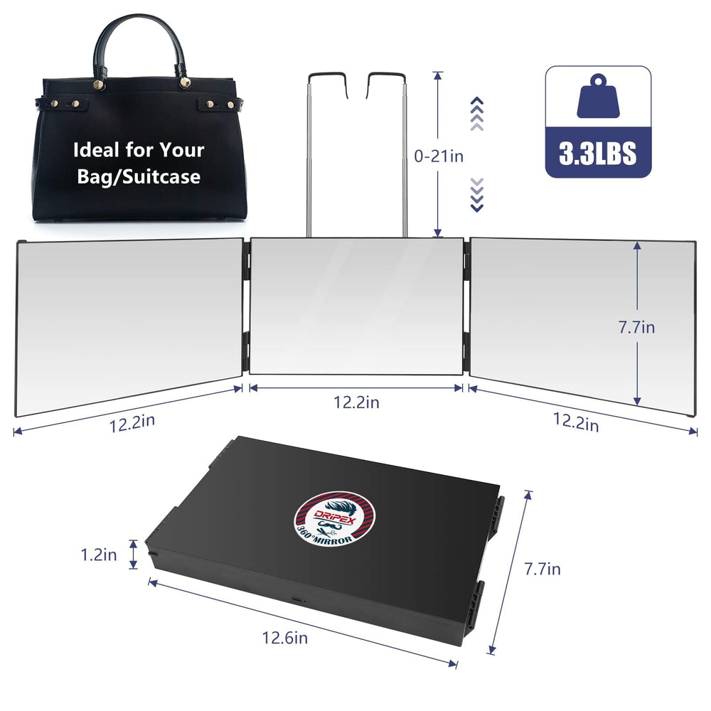 Dripex on dresser tabletop showing stable styling setup benefit