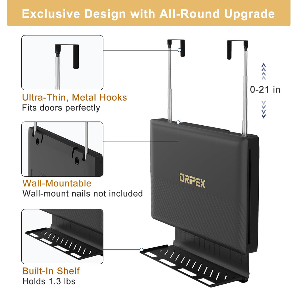 Dripex shelf closeup with tools for organized grooming benefit