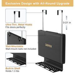 Dripex shelf closeup with tools for organized grooming benefit
