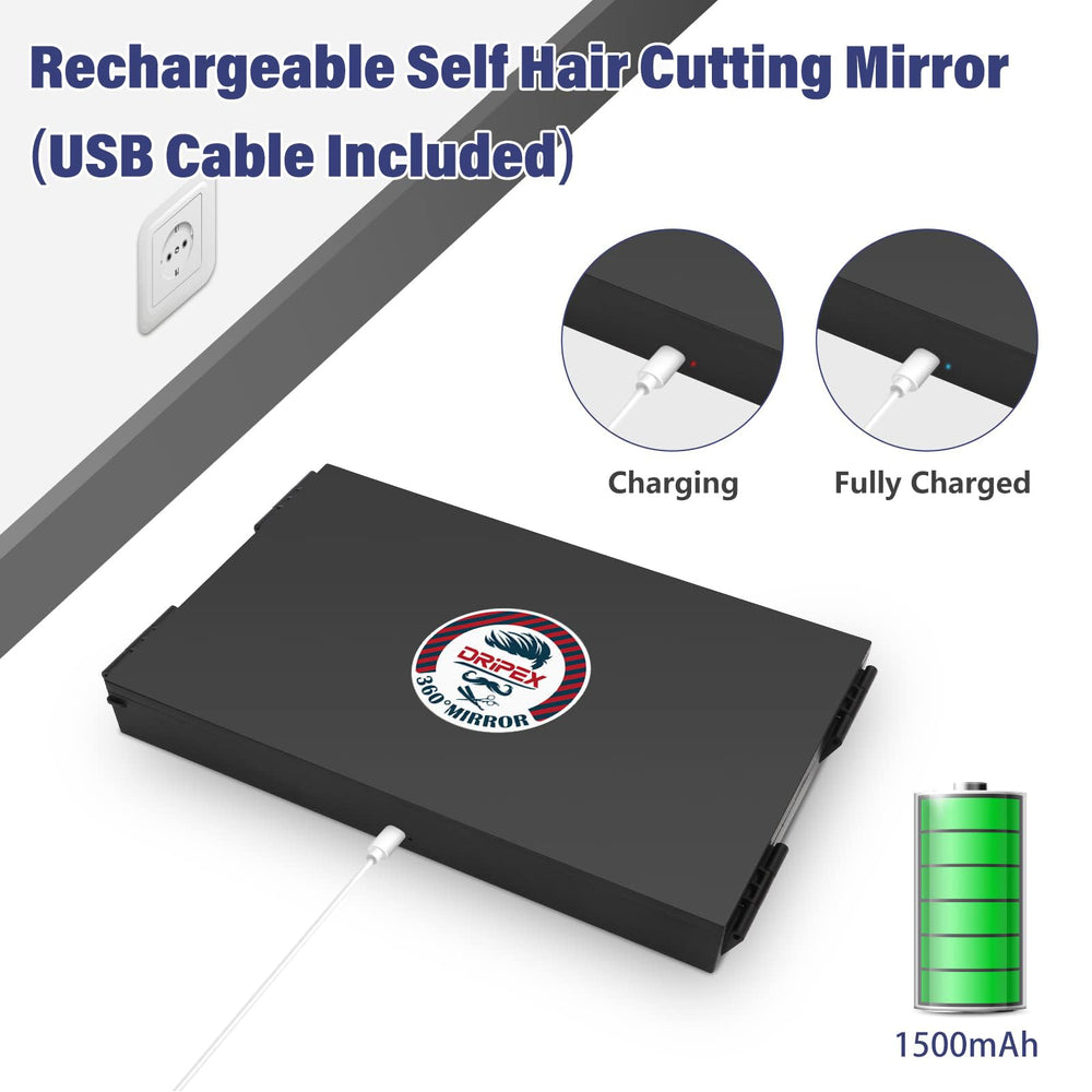 Dripex side angle reflection revealing back-of-head visibility advantage