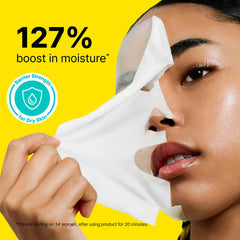 Dr.Jart+ sheet mask texture and fit close-up illustrating serum coverage