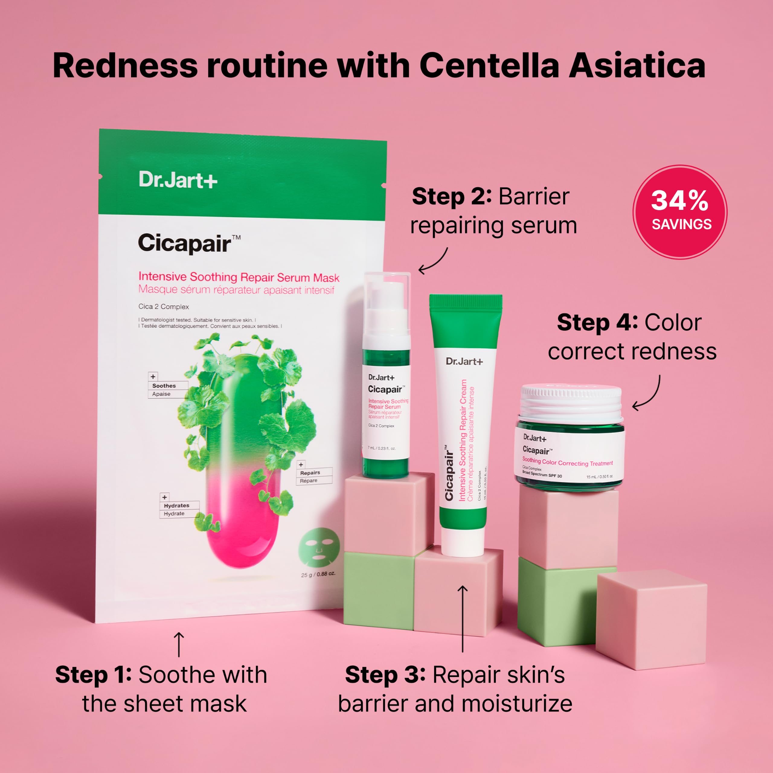 Dr.Jart+ mask close-up on surface highlighting cooling gel texture and soothing effect