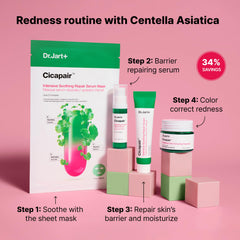 Dr.Jart+ mask close-up on surface highlighting cooling gel texture and soothing effect