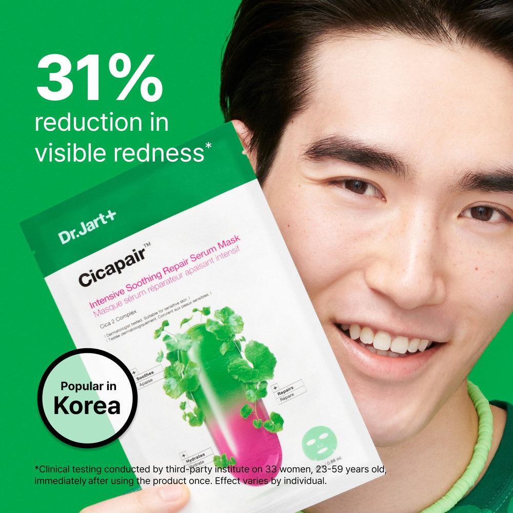 Dr.Jart+ close-up of cellulose mask texture highlighting moisture retention
