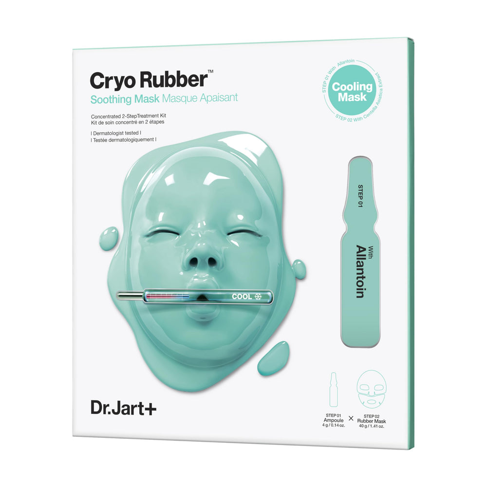 Dr.Jart+ front packaging showing travel-size calming mask and benefits