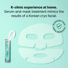 Model wearing Dr.Jart+ rubber mask demonstrating easy application benefit