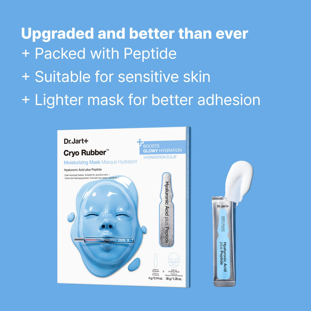 Dr.Jart+ opened ampoule releasing hyaluronic serum for deep moisture