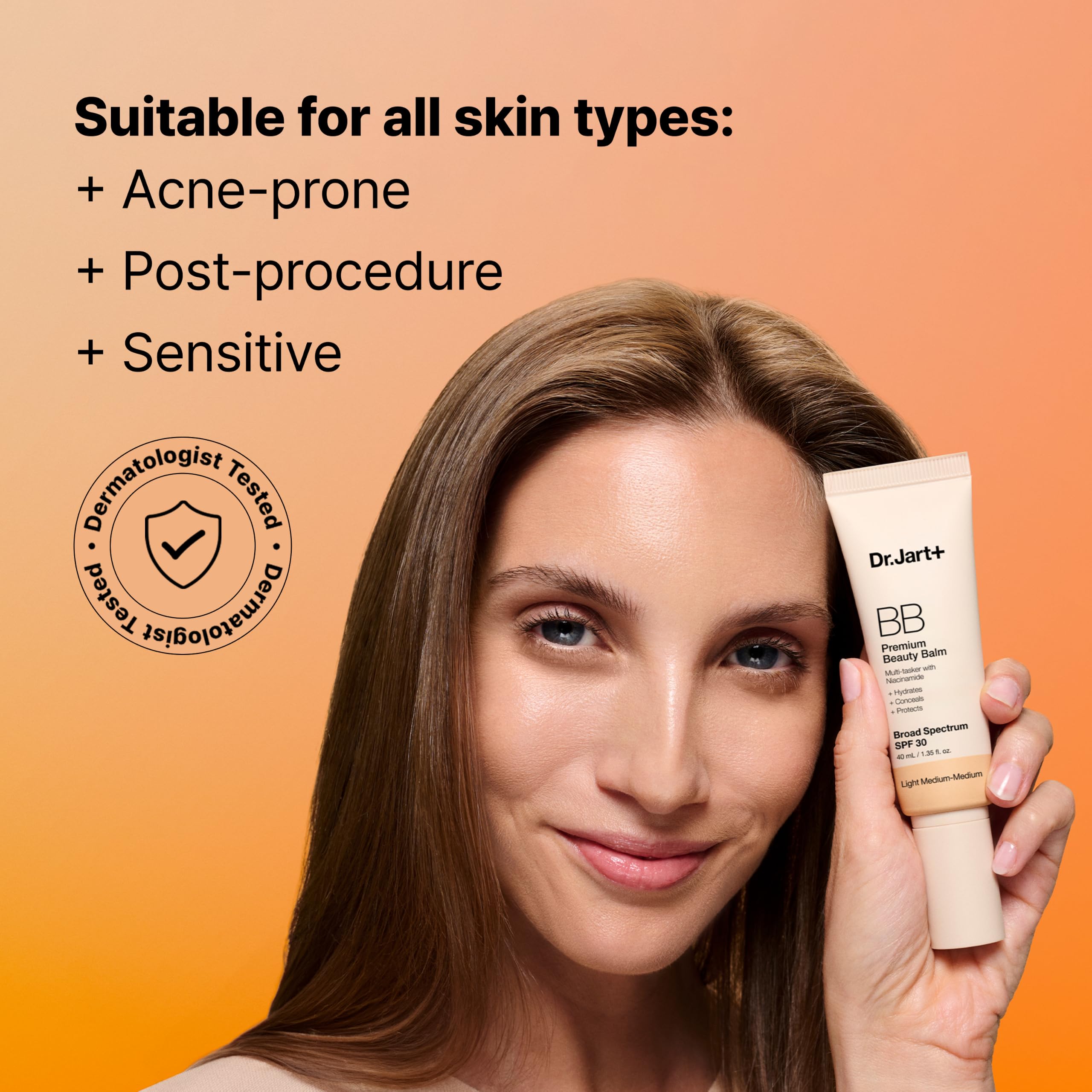 Dr.Jart+ sunscreen graphic showing SPF 30 protection for daily UV defense