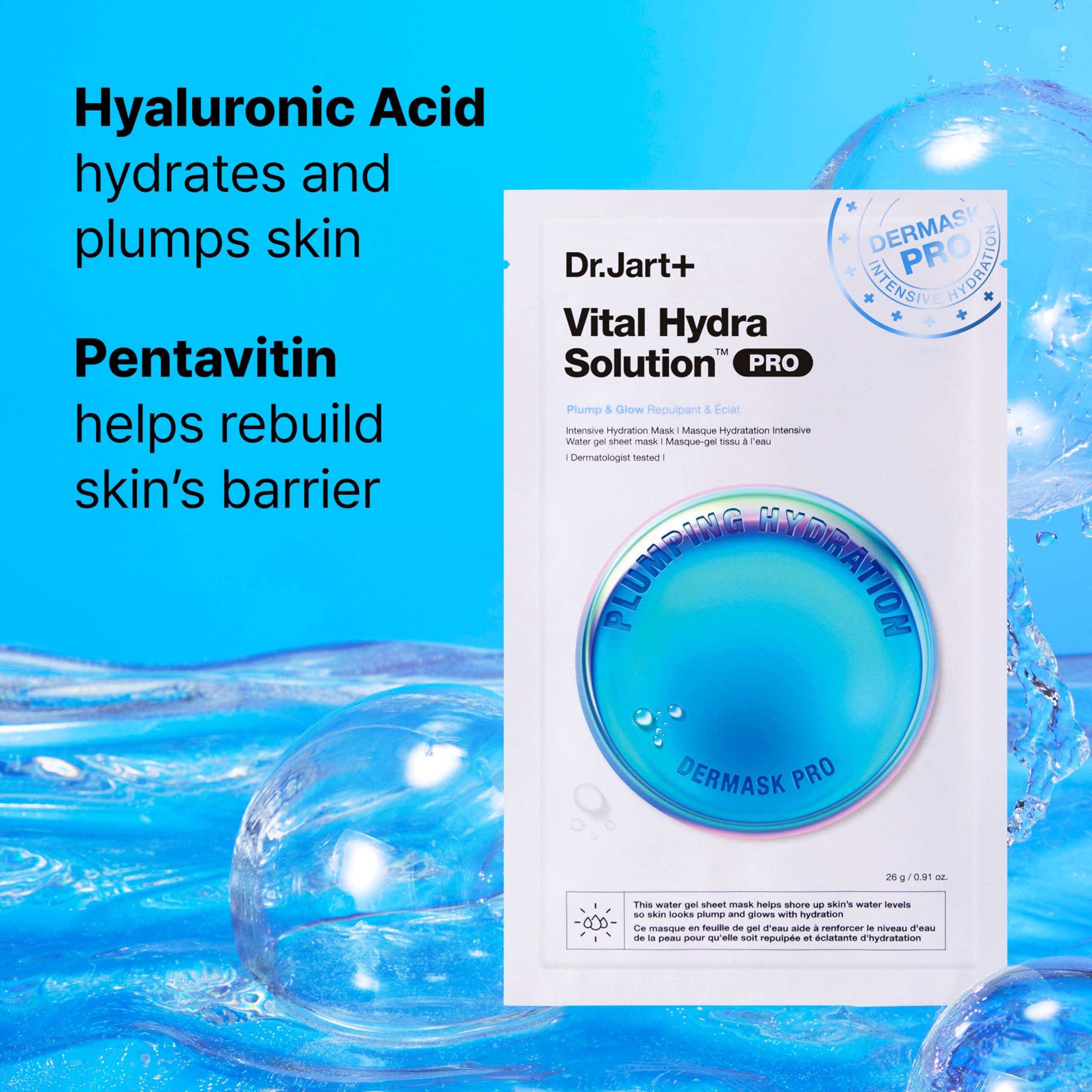 Dr.Jart+ mask being applied to face showing even coverage and quick absorption