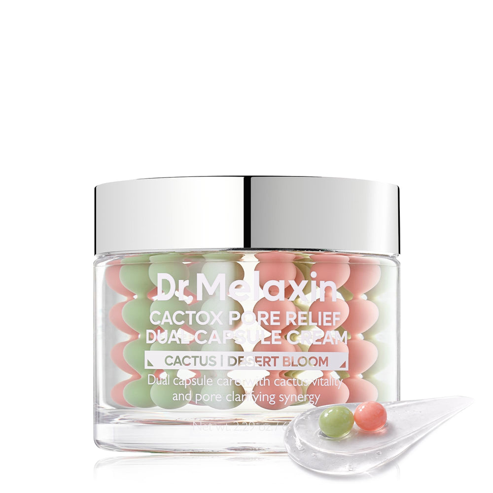 Dr.Melaxin front jar view showing sleek packaging and pore-refining benefits