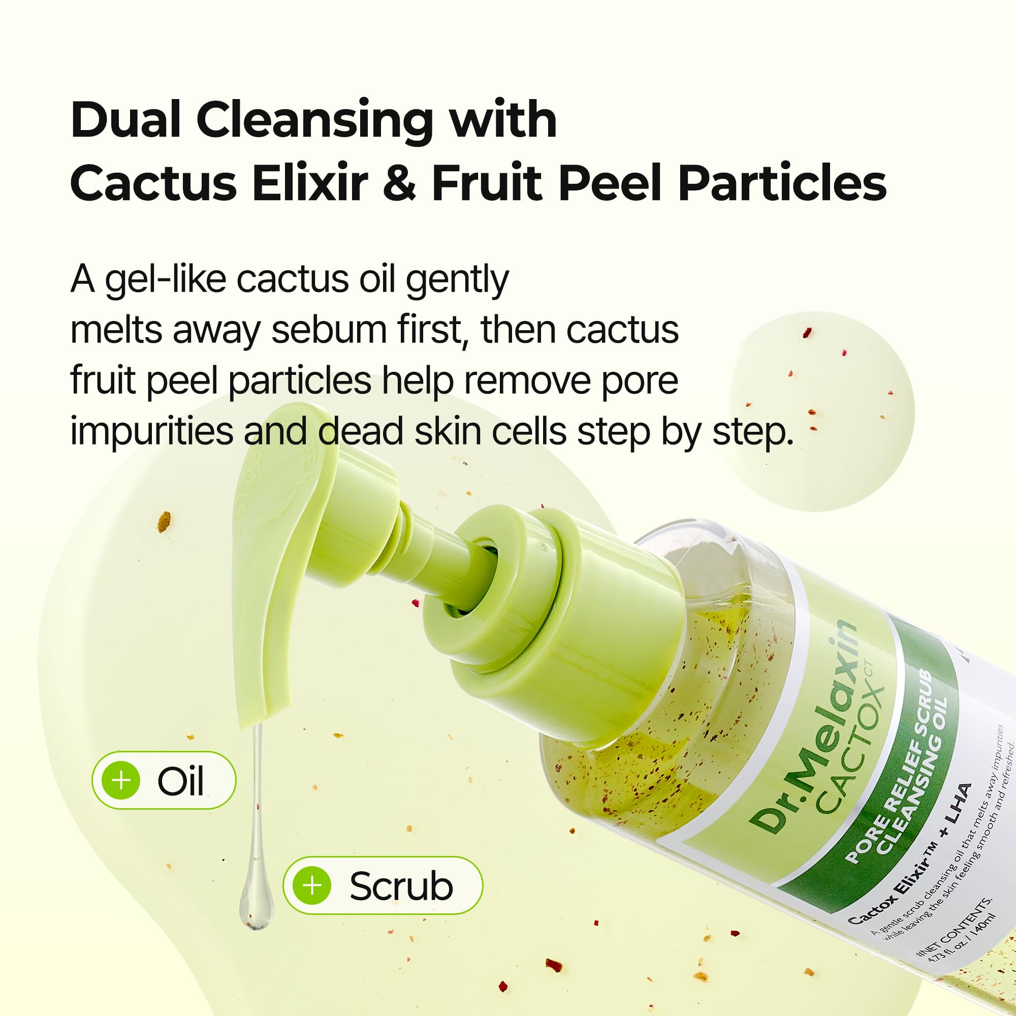 Dr.Melaxin CACTOX applied during facial massage showing effective cleansing