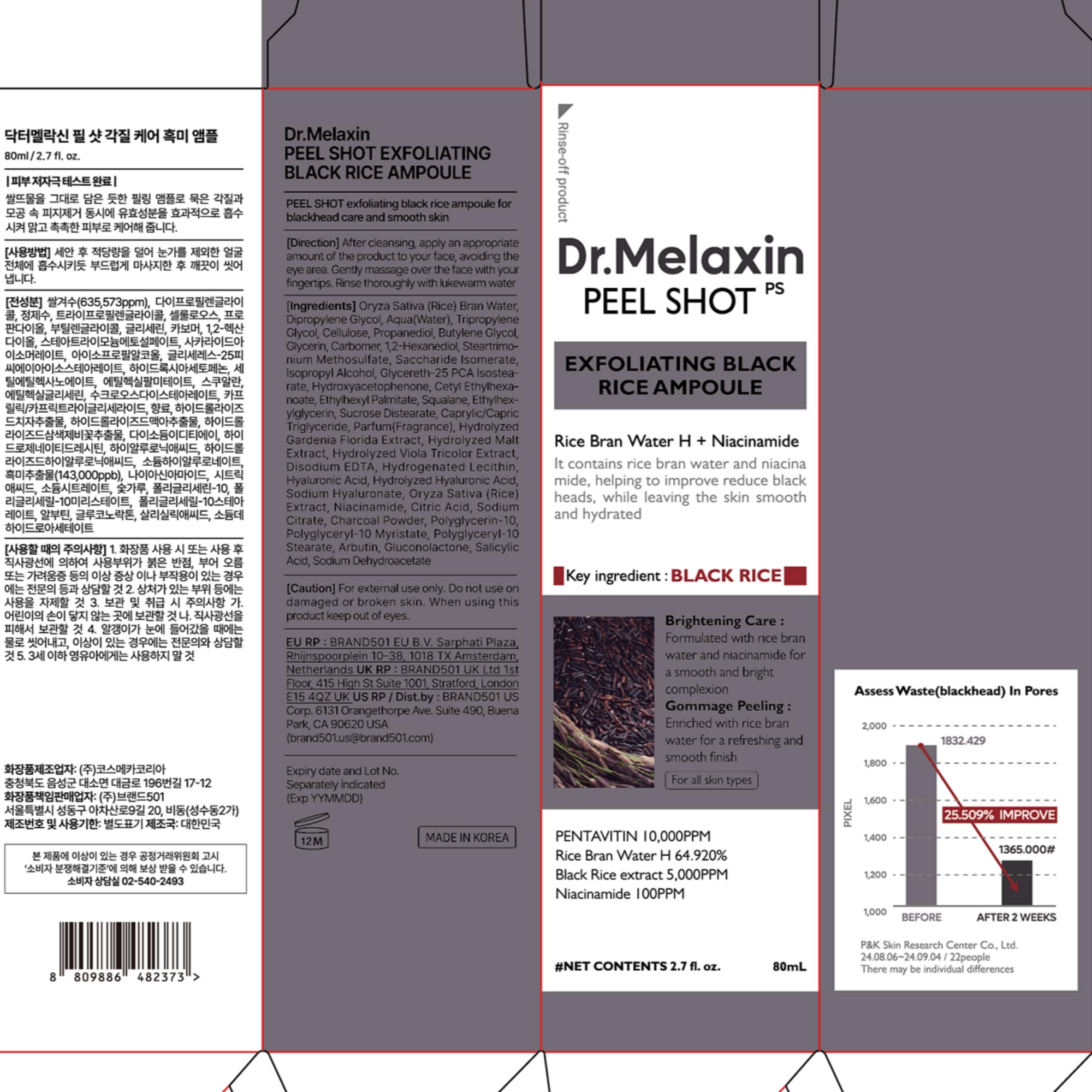 Dr.Melaxin with black rice and raw ingredients illustrating rice-derived hydration
