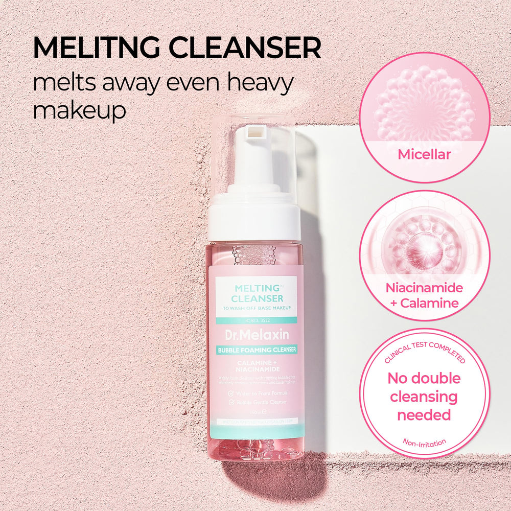 Dr.Melaxin foam dispensing from pump for quick, mess-free use