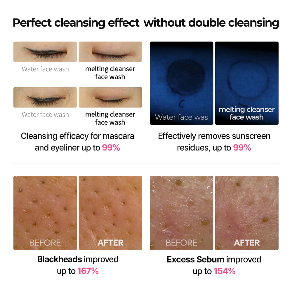 Dr.Melaxin rinsed skin looking clean and non-greasy after use