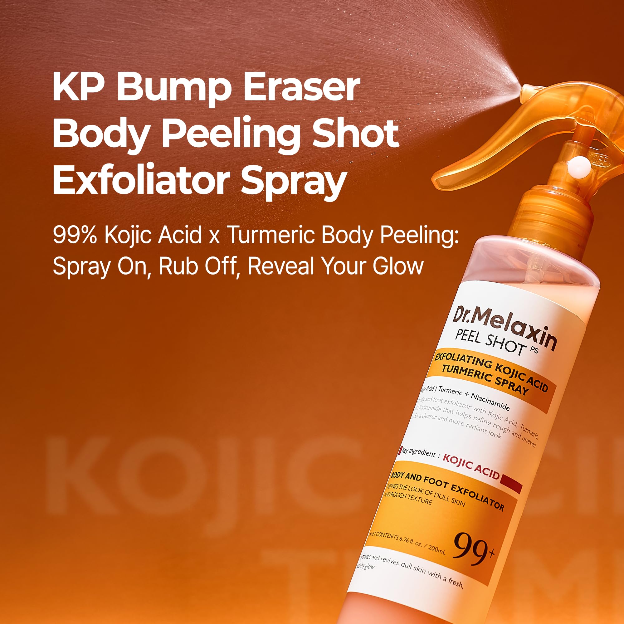 Dr.Melaxin spray nozzle dispensing mist for even coverage benefit