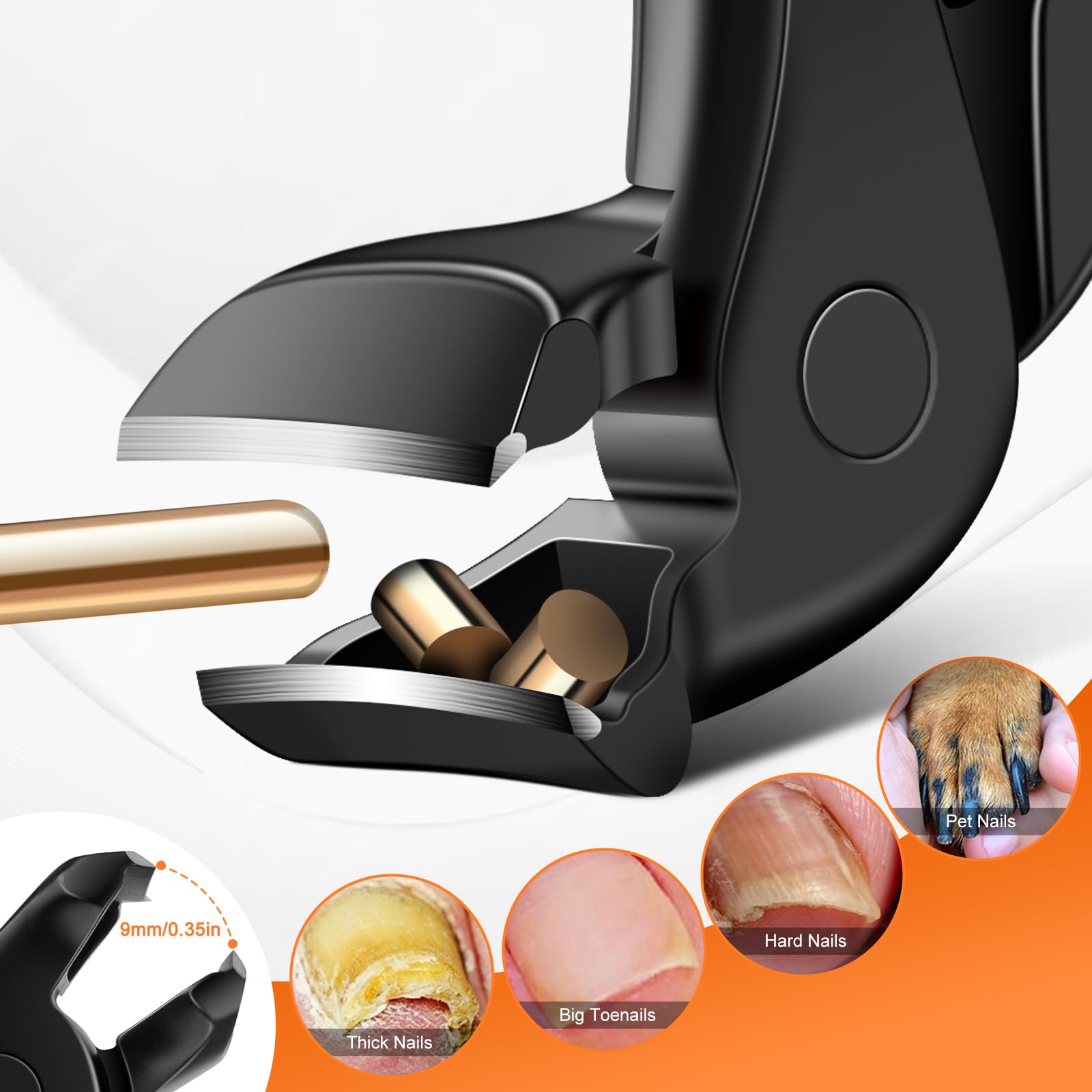 DRMODE angled 7-shaped head detail showing blade angle for easier reach and better visibility benefit