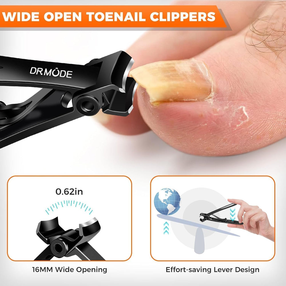 DRMODE macro of the sharpened curved blade delivering precise, smooth nail trims