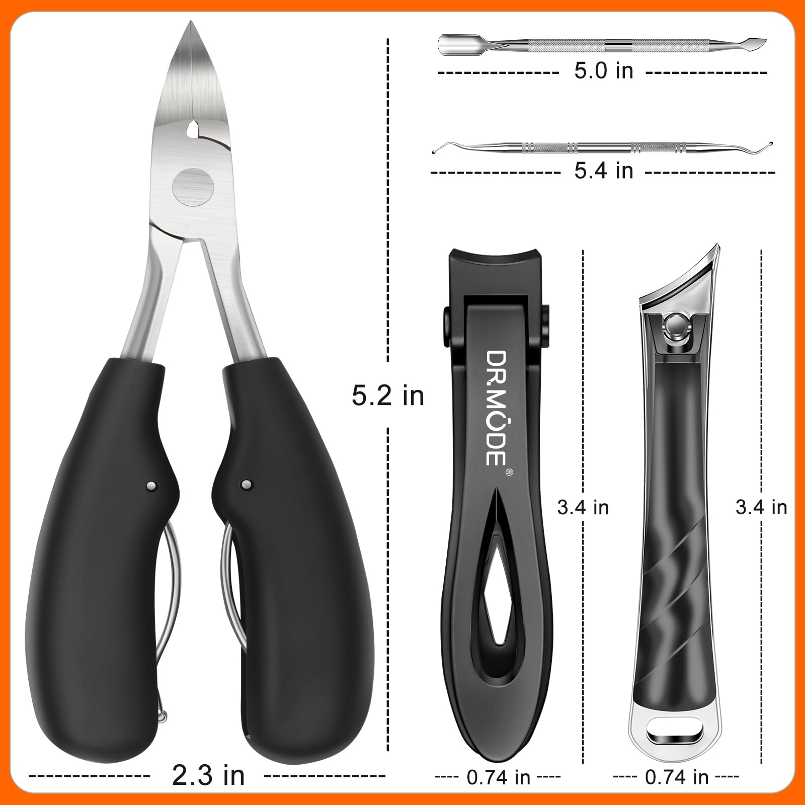DRMODE senior using clipper with ergonomic handle showing reduced hand strain benefit