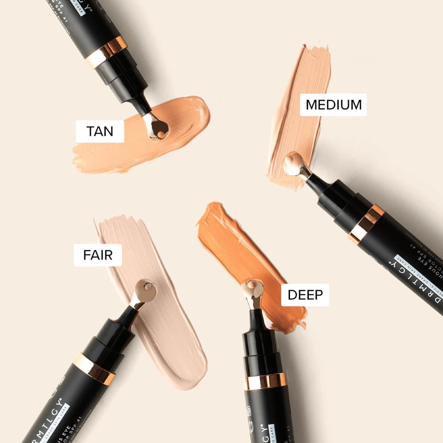 DRMTLGY before and after under-eye comparison showing reduced shadow contrast