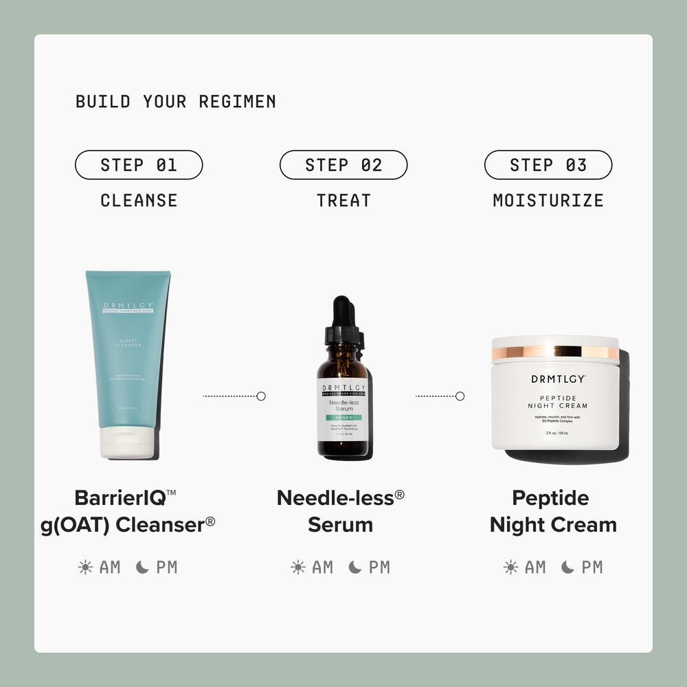 DRMTLGY application on cheek demonstrating smooth spread and quick finish