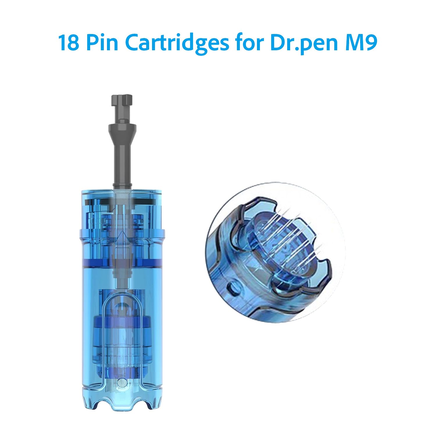 Dr.pen cartridge mounted on M9 in hand demonstrating controlled home use benefit