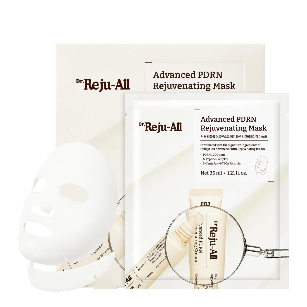 Dr.Reju-All front packaging showing face and neck mask set benefits
