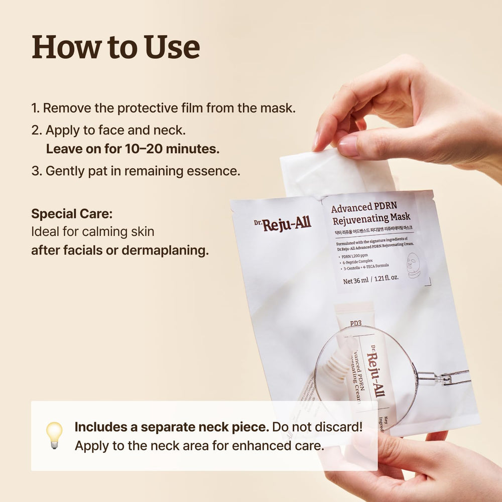 Dr.Reju-All opened pack displaying both face and neck sheets clearly