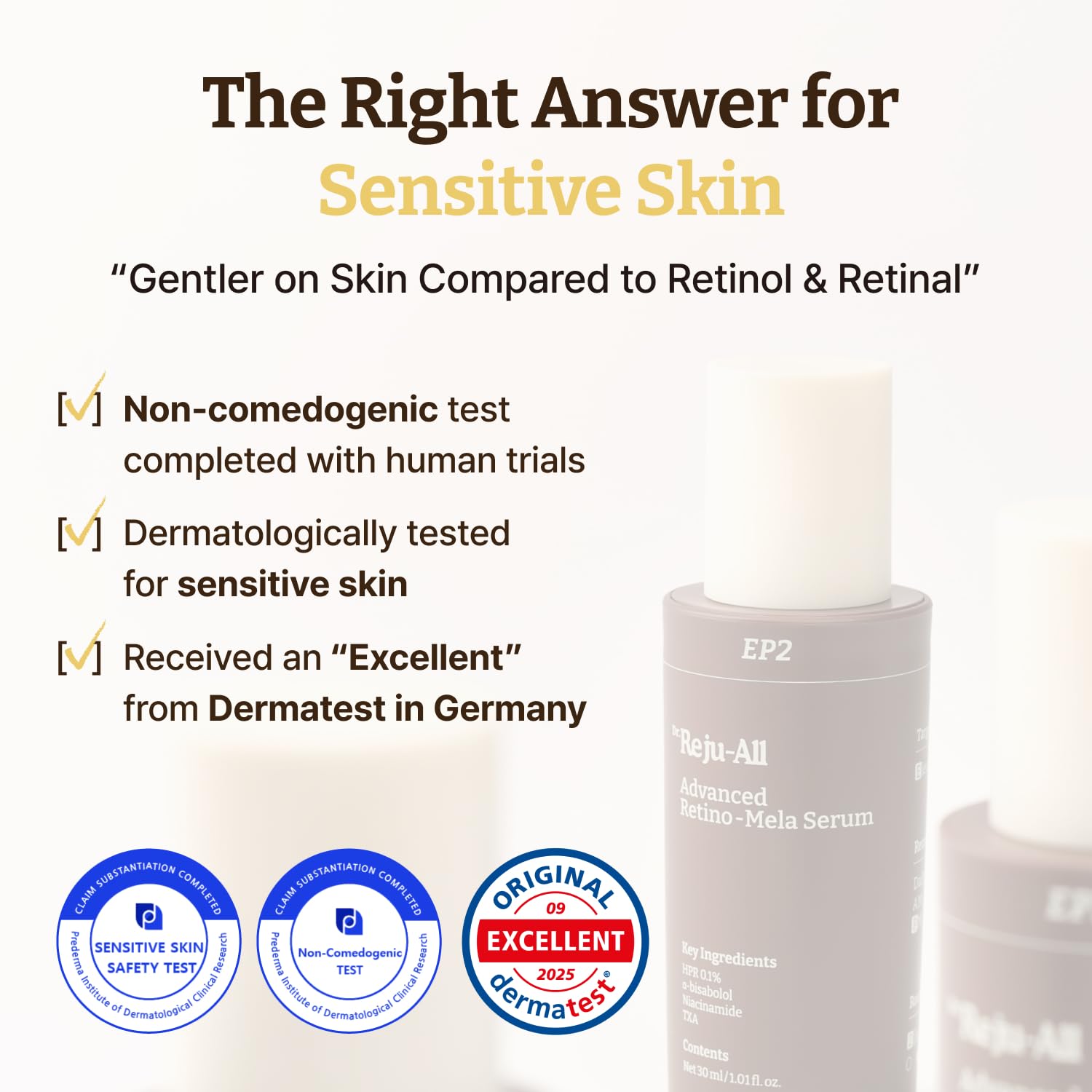 Dr.Reju-All ingredient composition graphic highlighting targeted actives
