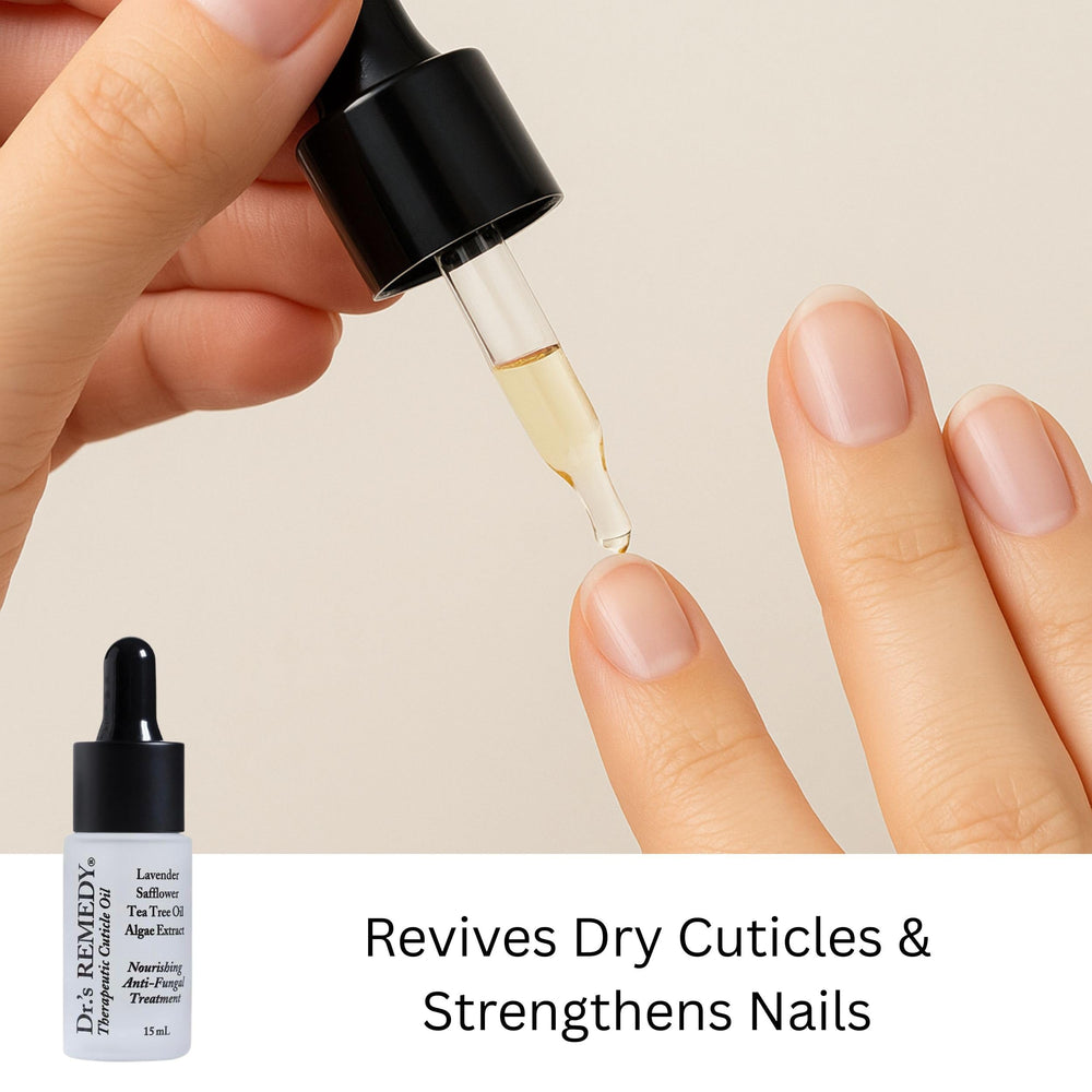 Dr.'s Remedy oil texture on skin demonstrating quick absorption benefit