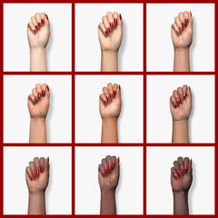 Dr.'s Remedy RESCUE Red texture swatch demonstrating opaque coverage and shine benefit