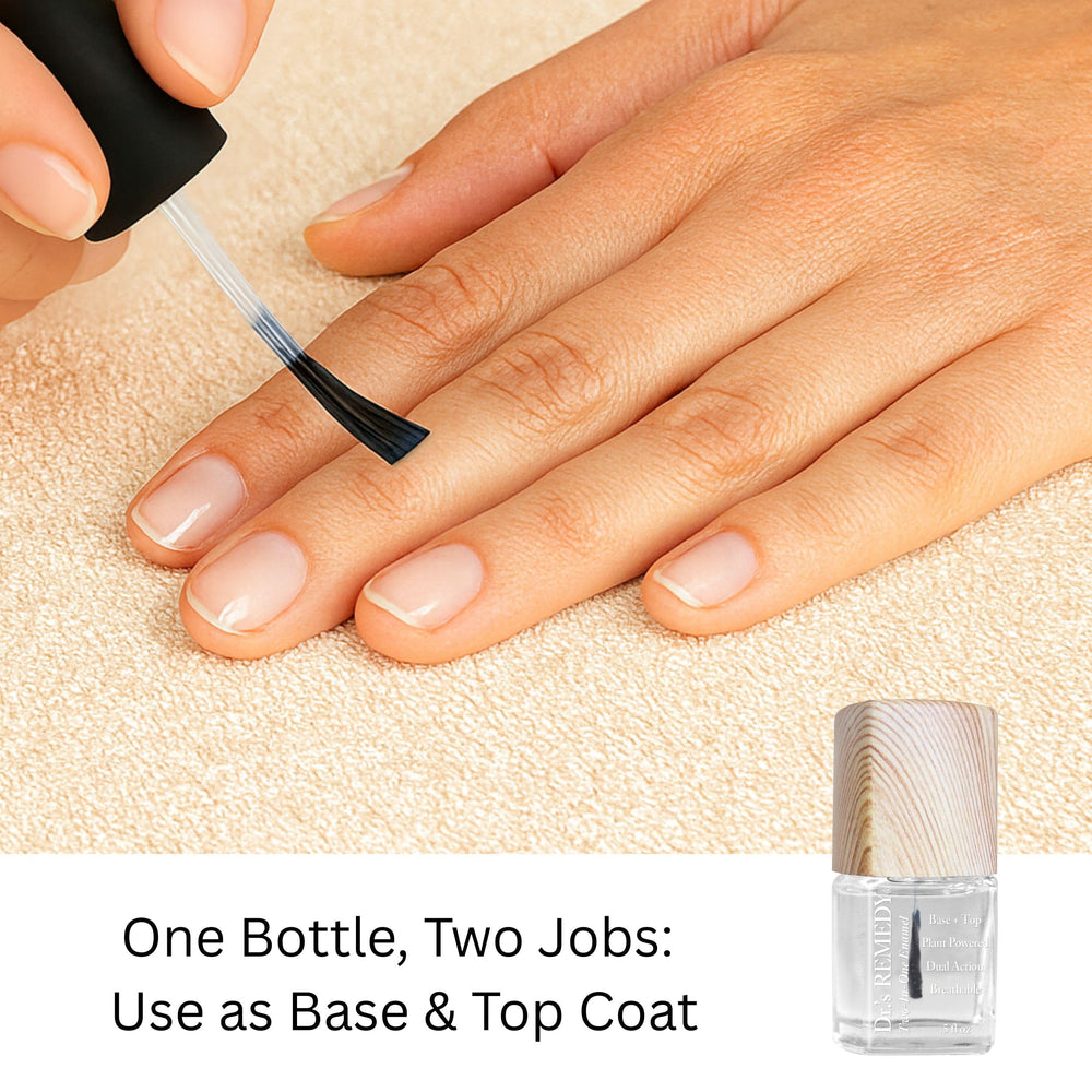 Dr.'s Remedy TOTAL brush and cap detail applying smooth even strokes, improves application